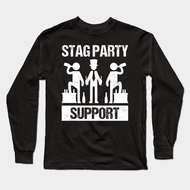 Stag Night Support Long Sleeve T-Shirt by Imutobi